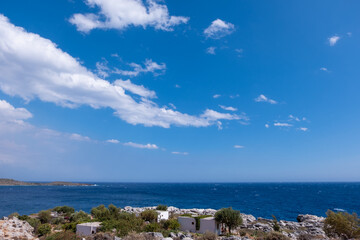 Fototapeta premium View of a village in south Crete with clear sky