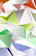 3d Triangles, abstract  background. Design wallpaper.