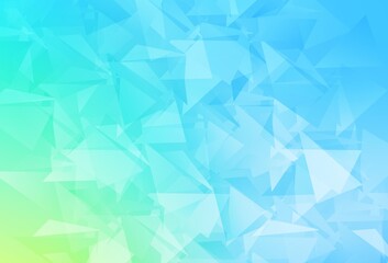 Light Blue, Green vector abstract polygonal background.