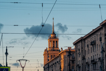 Obraz premium Sunset in town