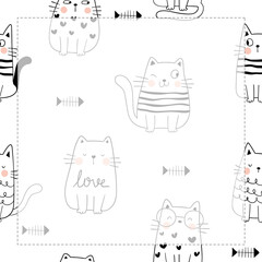Printable notepad or sticky note for digital papers, planners, journal and printable planners - Merry Cat Note Collection