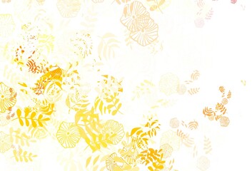 Light Multicolor vector elegant template with leaves.