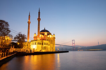 Fototapeta na wymiar Ortakoy Mosque in Istanbul City, Turkey