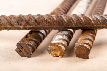 Bars for concrete reinforcement in house construction. Elements of building structures.