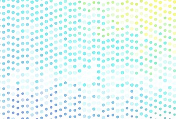 Light Blue, Green vector background with curved lines.