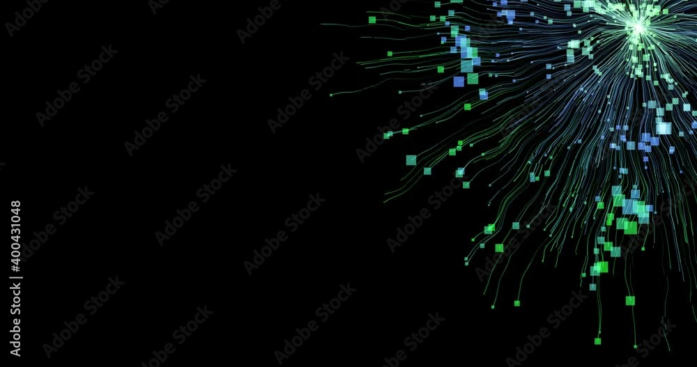 Poster abstract star ray lights in flat geometric lines. concept for cpu energy elaboration. quantum comput