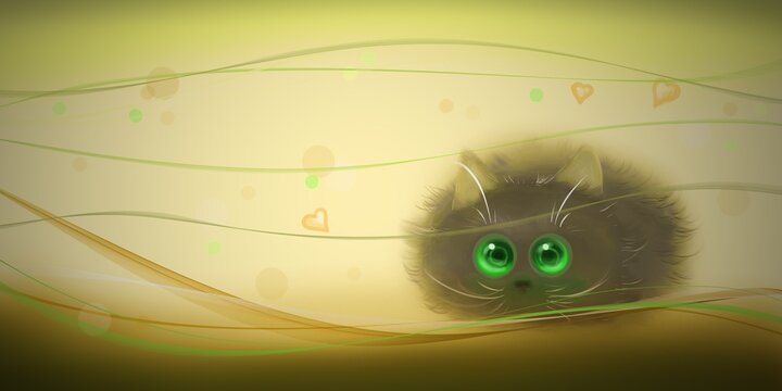 S&uuml;sse Katze Karten Design