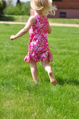 little child playing in the park