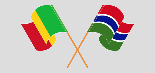 Crossed flags of Mali and the Gambia