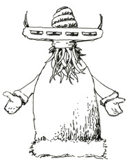 Robot, vintage toys and character. Ink illustration.	