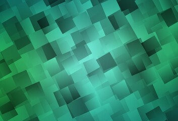 Light Green vector pattern in square style.