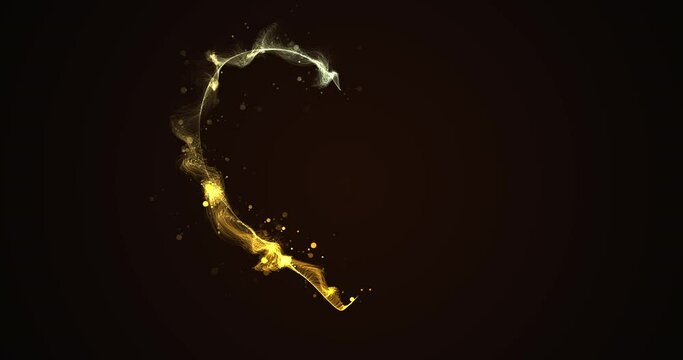 Beautiful heart shape with particle lights loop