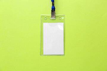 Blank badge on color background