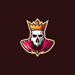 king skull esport logo design