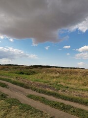 clouds over the hills