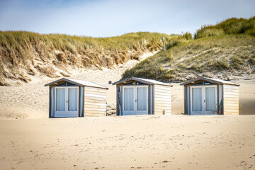 beach huts on the beach