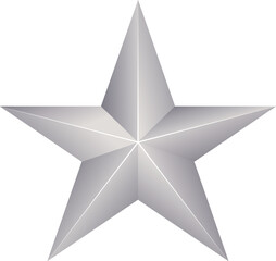 Obraz premium five-pointed star of silver shades easy editable EPS file 