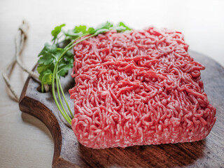 Raw beef minced meat background