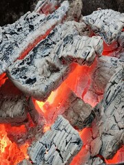 fire in the fireplace
