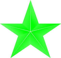 five-pointed star emerald shades easy editable EPS file