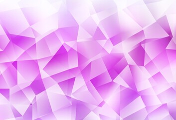Light Pink vector shining triangular background.