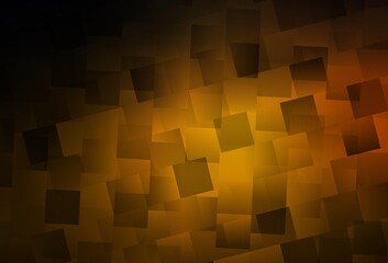 Dark Orange vector pattern in square style.