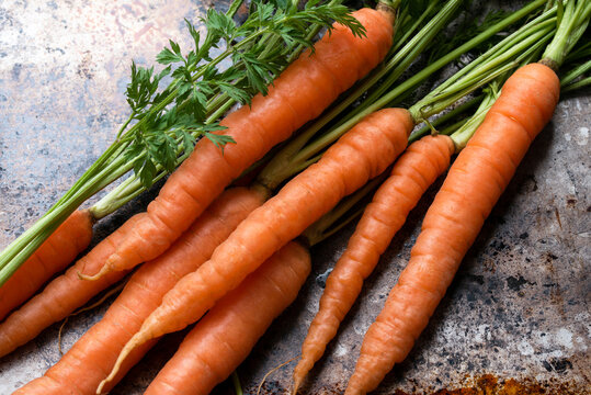 Fresh Raw Orange Carrots