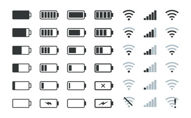 Battery charge indicator. Vector illustration. on white background