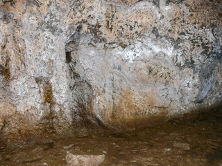 Caves Easter Island. stones and moisture caves.