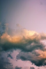 purple sky and clouds