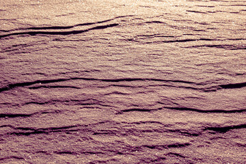 Dunes of orange snow.