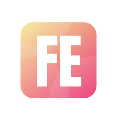 Fototapeta premium FE Letter Logo Design With Simple style