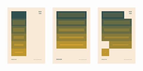 Abstract geometric company brochure. Corporate identity flyer. Vector set business presentation.