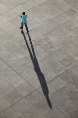 person walking on the street