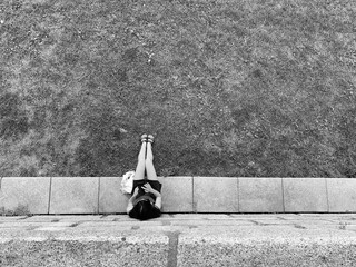 girl waiting on the street
