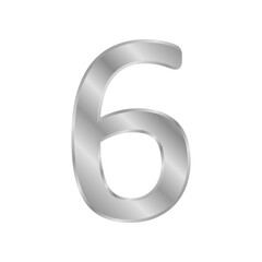 Metal number six symbol.