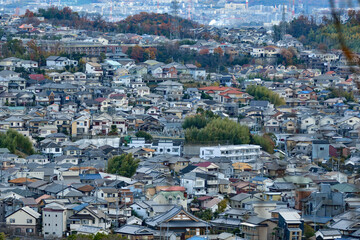 高槻市南平台丘陵地帯の住宅街