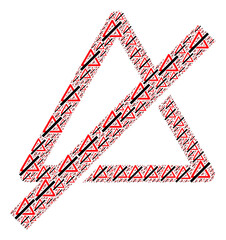 Repeating mosaic of no danger. Flat vector no danger mosaic is organized of random recursive no danger icons.