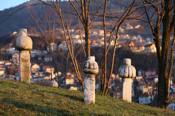 Old muslim grave tombstones