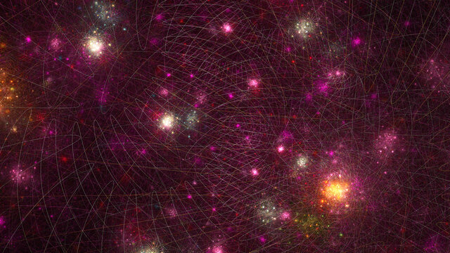 Abstarct Background With Stars Energy Lines 