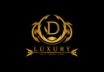 Letter D Luxury Logo template vector for brand, company or fashion.