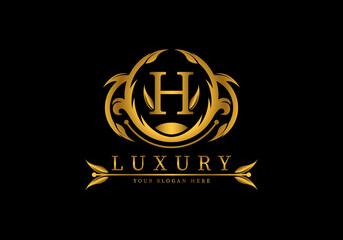 Letter H Luxury Logo template vector for brand, company or fashion.