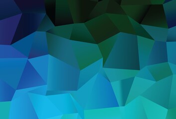 Light Blue, Green vector cover with polygonal style.
