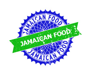 JAMAICAN FOOD Bicolor Rosette Scratched Seal