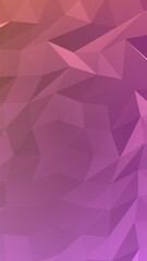 Abstract triangle geometrical pink background. Geometric origami style with gradient. 3D illustration