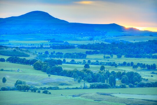 PATCHWORK FARMLANDS AT DAWN , underberg, kwazulu Naral, South Africa