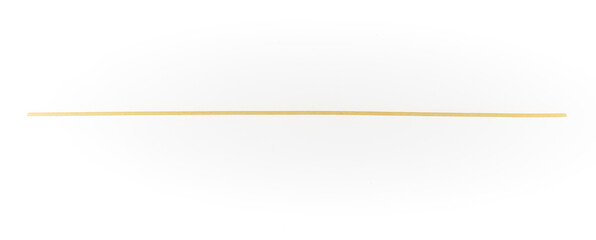 One wooden chopstick over white background.