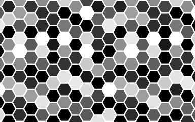 White honeycomb with a gradient color. Isometric geometry. 3D illustration