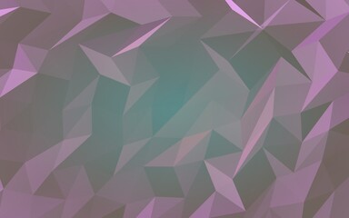 Fototapeta premium Abstract triangle geometrical violet background. Geometric origami style with gradient. 3D illustration