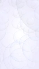 Abstract white background. Backdrop with light transparent bubbles. Vertical orientation. 3D illustration